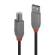 Lindy 36677 cable USB 10 m USB 2.0 USB A USB B Negro, Gris, Rojo